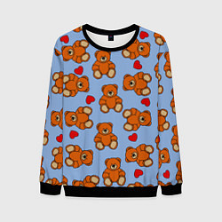 Мужской свитшот Игрушки мишки и сердца