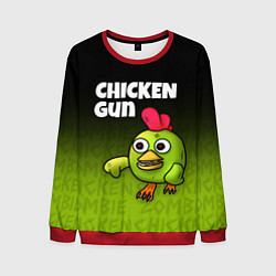 Свитшот мужской Chicken Gun - Zombie Chicken, цвет: 3D-красный