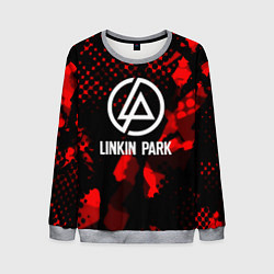 Свитшот мужской Linkin park краски текстуры, цвет: 3D-меланж
