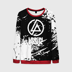 Свитшот мужской Linkin park logo краски текстура, цвет: 3D-красный