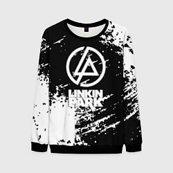 Свитшот мужской Linkin park logo краски текстура, цвет: 3D-черный
