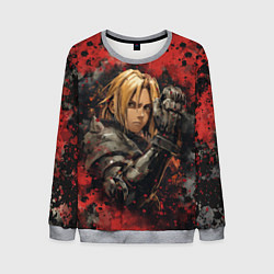 Свитшот мужской Edward Elric - Fullmetal Alchemist, цвет: 3D-меланж