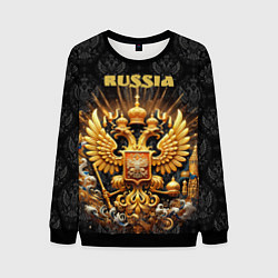 Свитшот мужской Russia gold, цвет: 3D-черный