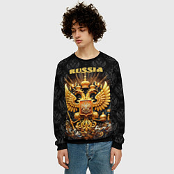 Свитшот мужской Russia gold, цвет: 3D-черный — фото 2