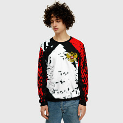 Свитшот мужской Россия краски текстура, цвет: 3D-черный — фото 2