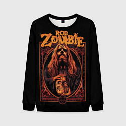 Свитшот мужской Rob zombie skull, цвет: 3D-черный