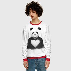 Свитшот мужской Love panda, цвет: 3D-красный — фото 2