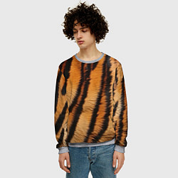Свитшот мужской Тигровая шкура, цвет: 3D-меланж — фото 2