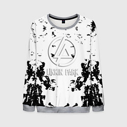 Свитшот мужской Linkin park краски лого чёрно белый, цвет: 3D-меланж