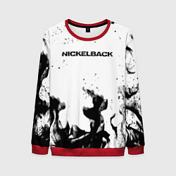 Свитшот мужской Nickelback серый дым рок, цвет: 3D-красный