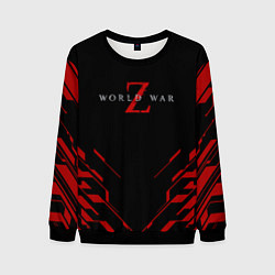 Свитшот мужской World war z текстура геометрия, цвет: 3D-черный