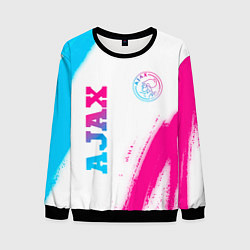 Свитшот мужской Ajax neon gradient style вертикально, цвет: 3D-черный