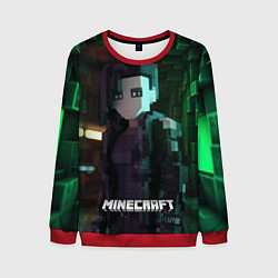 Свитшот мужской Minecraft matrix, цвет: 3D-красный