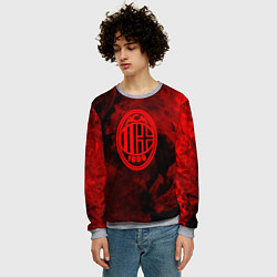 Свитшот мужской Милан огненый стиль, цвет: 3D-меланж — фото 2