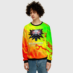 Свитшот мужской Ведьмак шторм стиль охотник, цвет: 3D-черный — фото 2