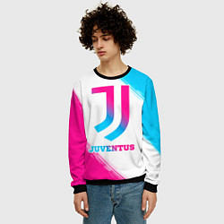 Свитшот мужской Juventus neon gradient style, цвет: 3D-черный — фото 2