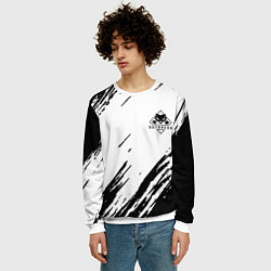 Свитшот мужской Rainbow six текстура краски штрихи, цвет: 3D-белый — фото 2