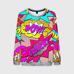 Свитшот мужской Pop art - pow, цвет: 3D-меланж