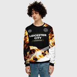 Свитшот мужской Leicester City legendary sport fire, цвет: 3D-черный — фото 2