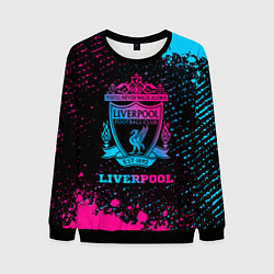 Свитшот мужской Liverpool - neon gradient, цвет: 3D-черный