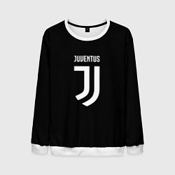 Свитшот мужской Juventus sport fc белое лого, цвет: 3D-белый