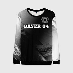 Свитшот мужской Bayer 04 sport на темном фоне посередине, цвет: 3D-черный