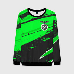 Свитшот мужской Benfica sport green, цвет: 3D-черный