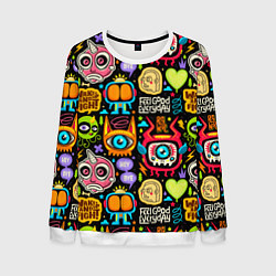 Мужской свитшот Feel good every day motivation monsters pattern