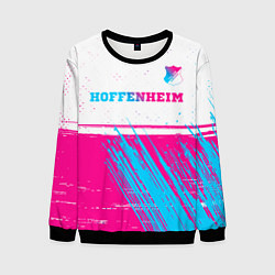 Свитшот мужской Hoffenheim neon gradient style посередине, цвет: 3D-черный