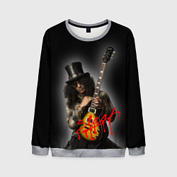 Свитшот мужской Slash музыкант группы Guns N Roses, цвет: 3D-меланж