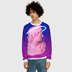 Свитшот мужской Vaporwave neon, цвет: 3D-белый — фото 2