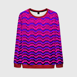 Мужской свитшот Розовые линии и чёрные полосы