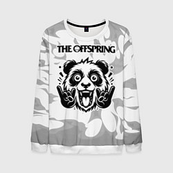 Свитшот мужской The Offspring рок панда на светлом фоне, цвет: 3D-белый