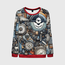 Мужской свитшот Механистический паттерн - авангард нейросеть