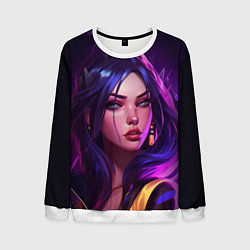 Свитшот мужской League of Legends Kaisa Kda style, цвет: 3D-белый