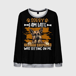 Свитшот мужской Немецкая овчарка - german shepherd, цвет: 3D-меланж