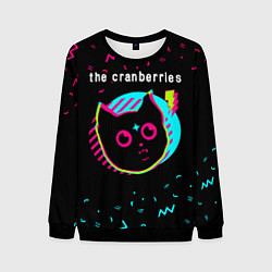 Свитшот мужской The Cranberries - rock star cat, цвет: 3D-черный