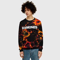 Свитшот мужской Ramones red lava, цвет: 3D-черный — фото 2