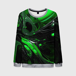 Мужской свитшот Green dark abstract geometry style