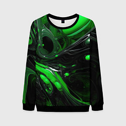 Мужской свитшот Green dark abstract geometry style