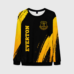 Свитшот мужской Everton - gold gradient вертикально, цвет: 3D-черный