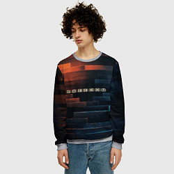 Свитшот мужской Надпись Freedom на стене, цвет: 3D-меланж — фото 2