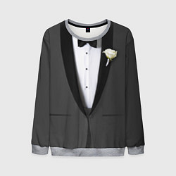Свитшот мужской Смокинг на свадьбу, цвет: 3D-меланж