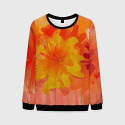 Мужской свитшот Абстракция цветы мастихин