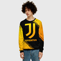 Свитшот мужской Juventus - gold gradient, цвет: 3D-черный — фото 2