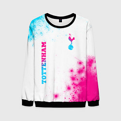 Свитшот мужской Tottenham neon gradient style вертикально, цвет: 3D-черный