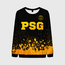 Свитшот мужской PSG - gold gradient посередине, цвет: 3D-черный