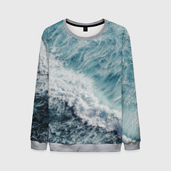 Мужской свитшот Морская бирюзовая волна