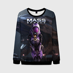 Свитшот мужской Mass Effect ТалиЗора и космический корабль, цвет: 3D-черный