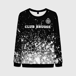 Свитшот мужской Club Brugge sport на темном фоне посередине, цвет: 3D-черный